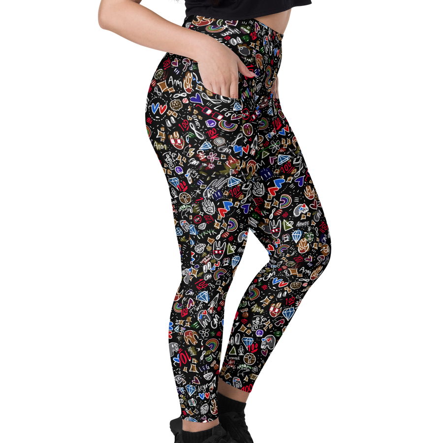 ANONS DARK PRINT POCKET LEGGINGS