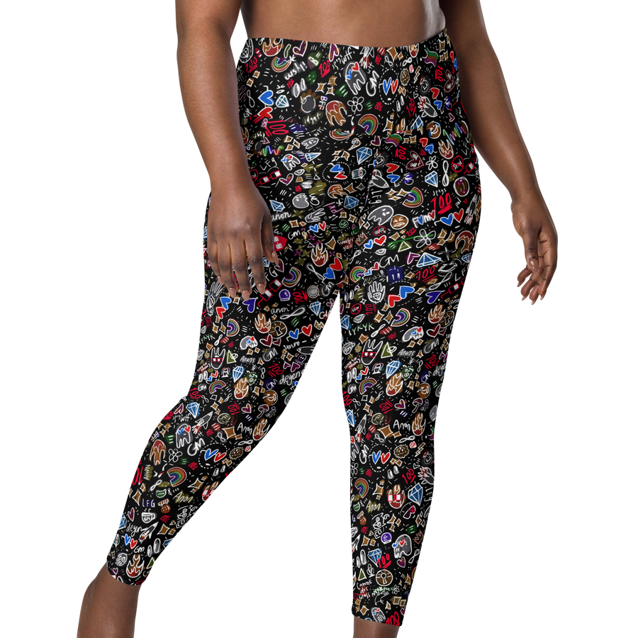 ANONS DARK PRINT POCKET LEGGINGS