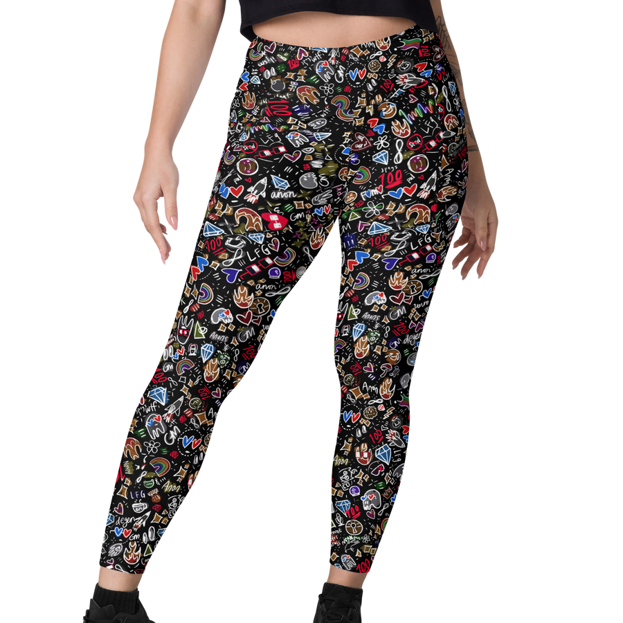 ANONS DARK PRINT POCKET LEGGINGS