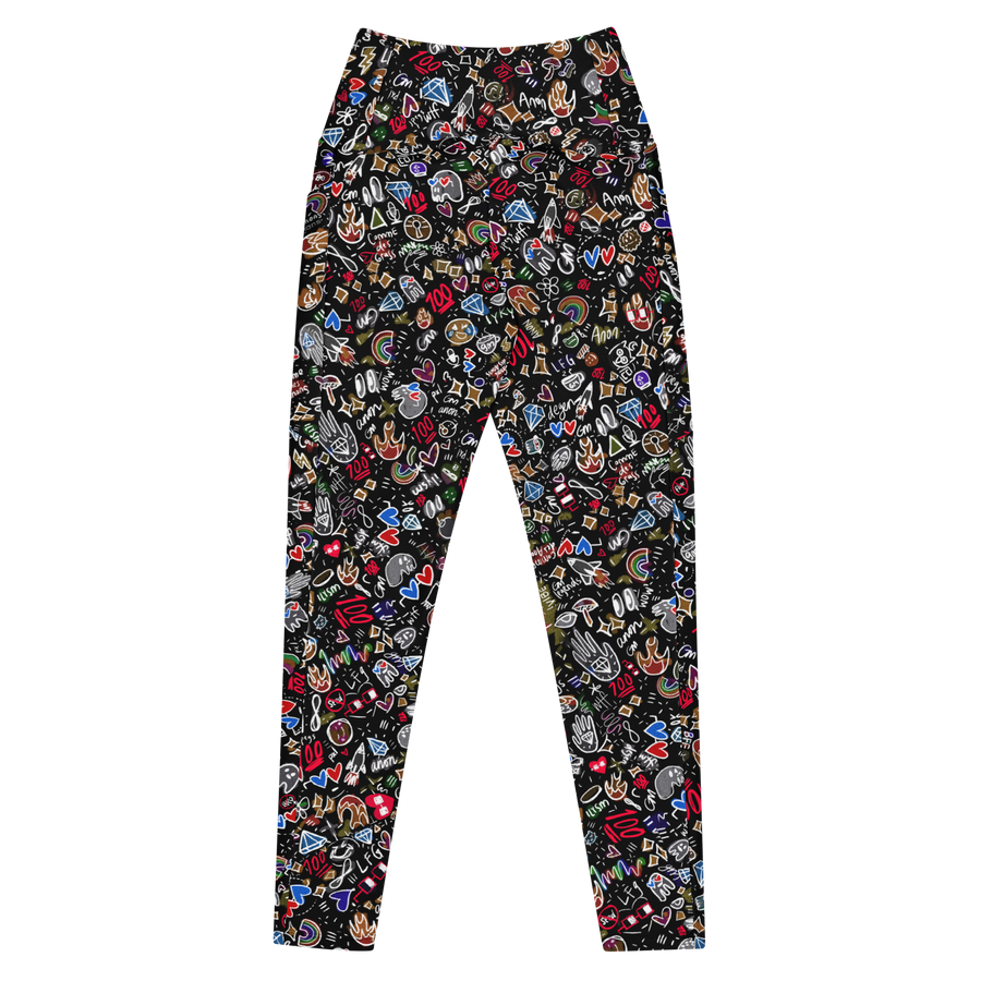 ANONS DARK PRINT POCKET LEGGINGS