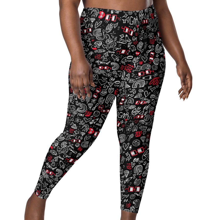 x NOUNISH DARK PRINT POCKET LEGGINGS