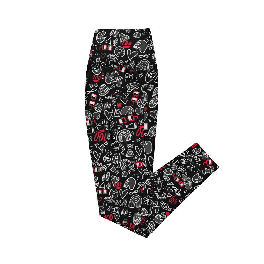 x NOUNISH DARK PRINT POCKET LEGGINGS