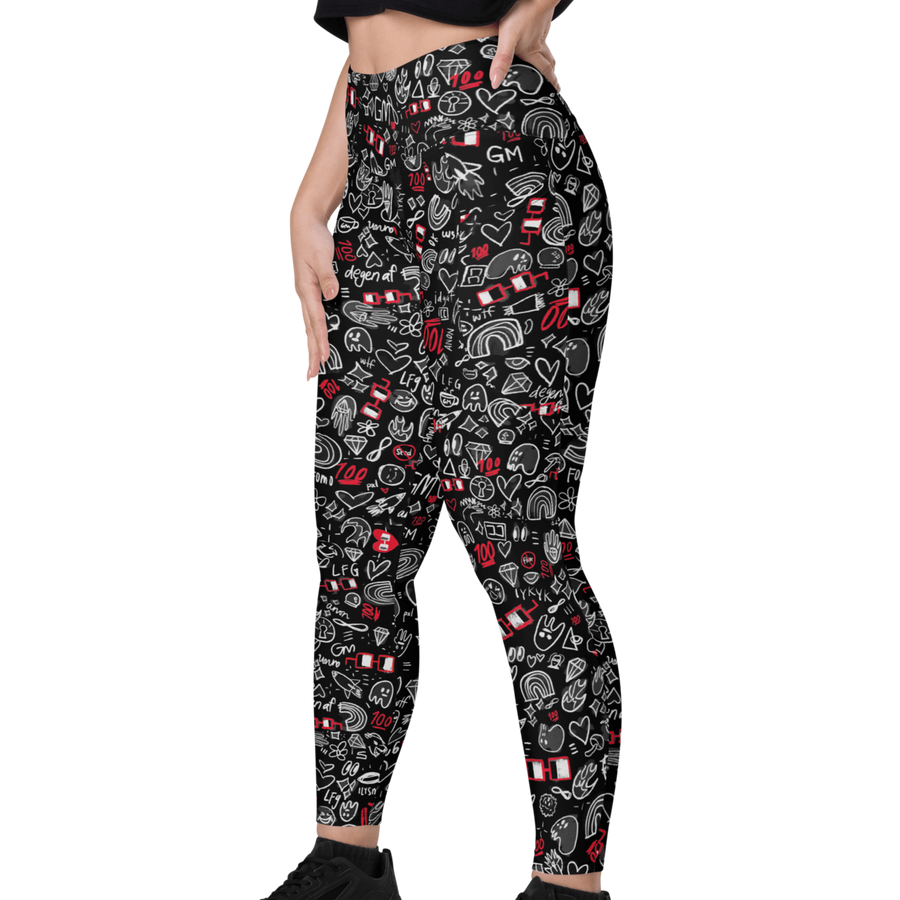 x NOUNISH DARK PRINT POCKET LEGGINGS