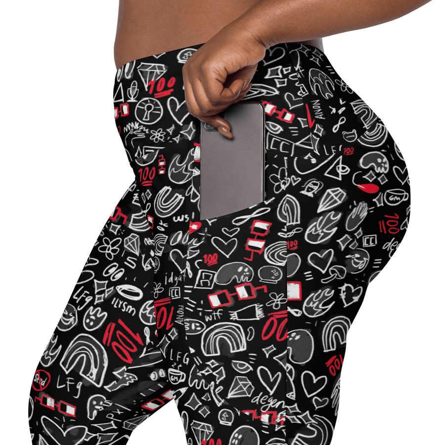 x NOUNISH DARK PRINT POCKET LEGGINGS