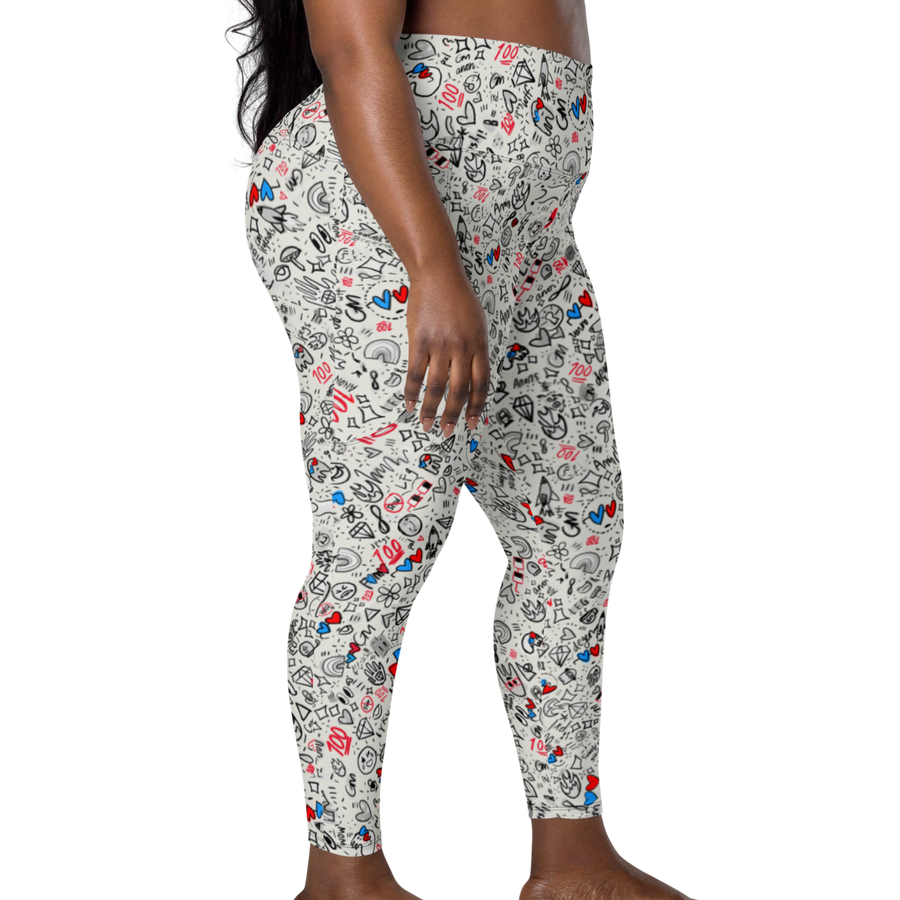 LIGHT ANON PRINT POCKET LEGGINGS