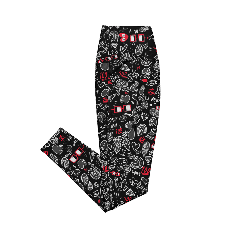 x NOUNISH DARK PRINT POCKET LEGGINGS