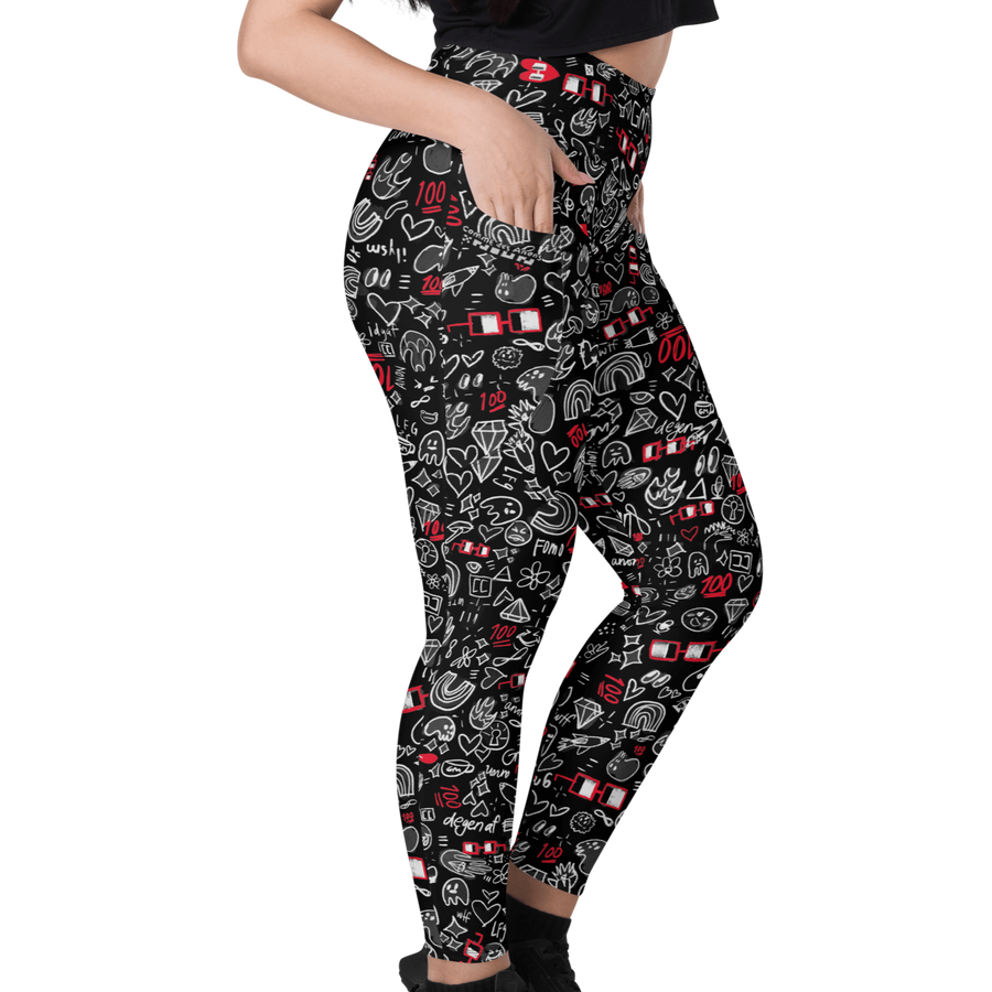 x NOUNISH DARK PRINT POCKET LEGGINGS