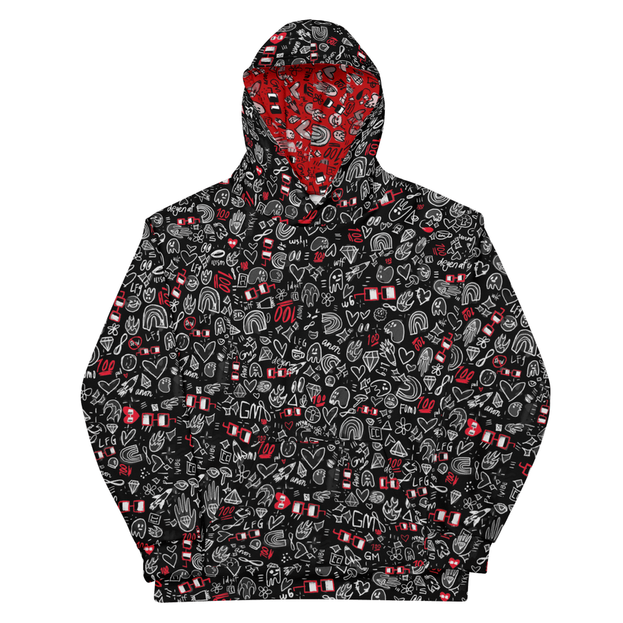 x NOUNISH DARK PRINT HOODIE