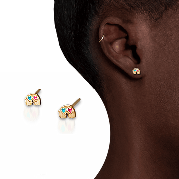 RAINBOW EMOJI STUD EARRINGS