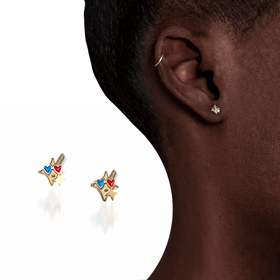 SPARKLE EMOJI STUD EARRINGS