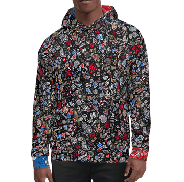 ANON DARK PRINT HOODIE