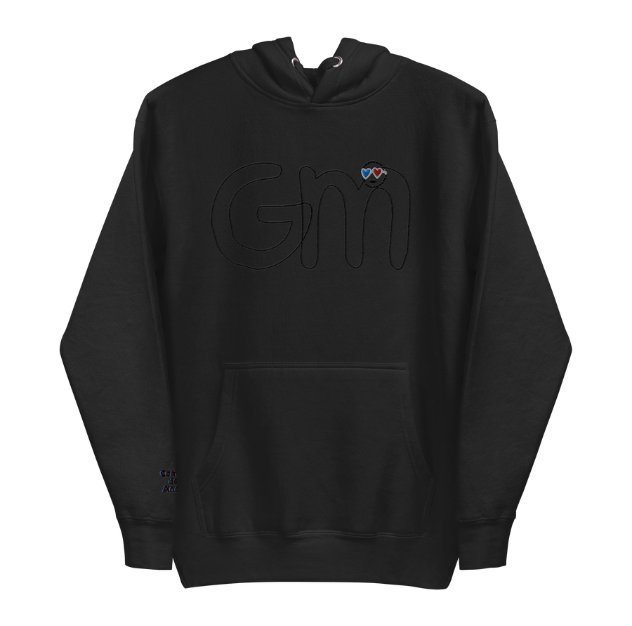 MINIMALIST BLACK-ON-BLACK GM HOODIE