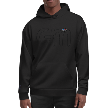 MINIMALIST BLACK-ON-BLACK GM HOODIE