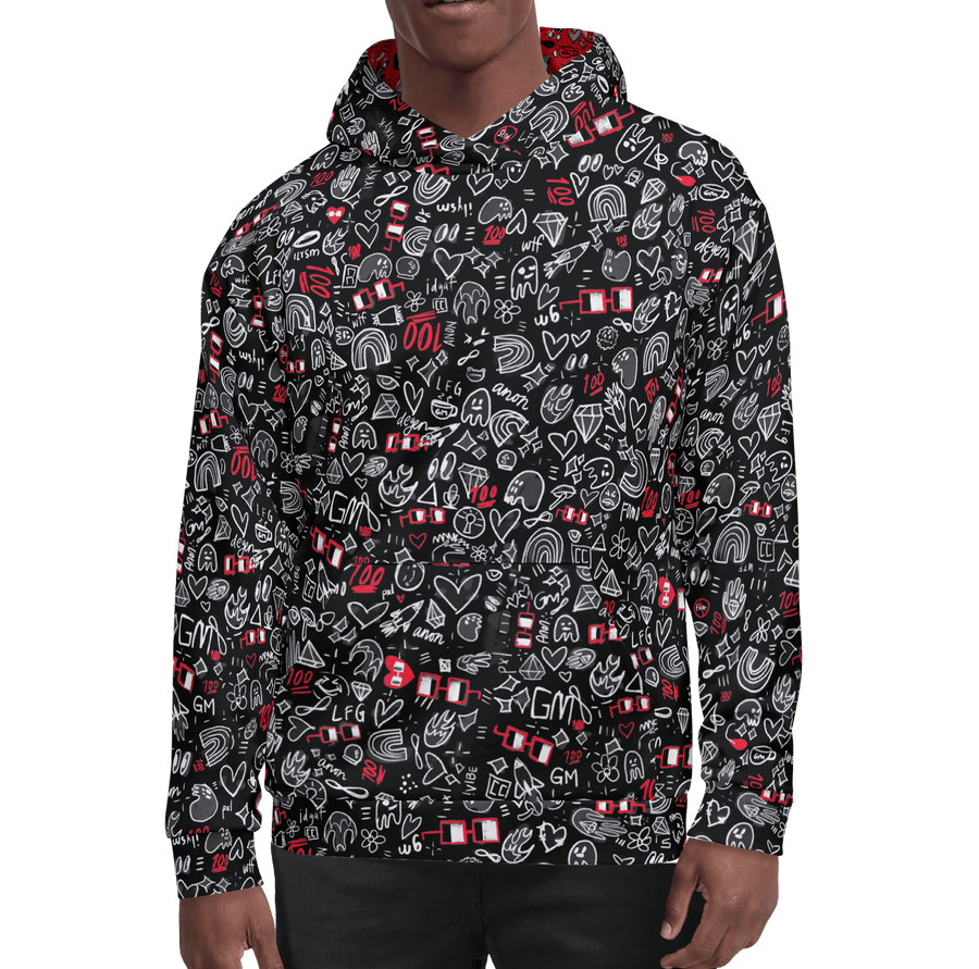 x NOUNISH DARK PRINT HOODIE