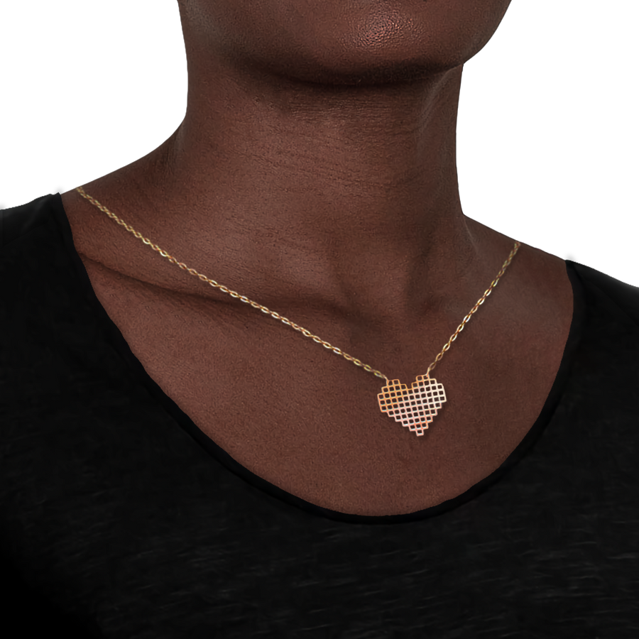 PIXEL HEART NECKLACE