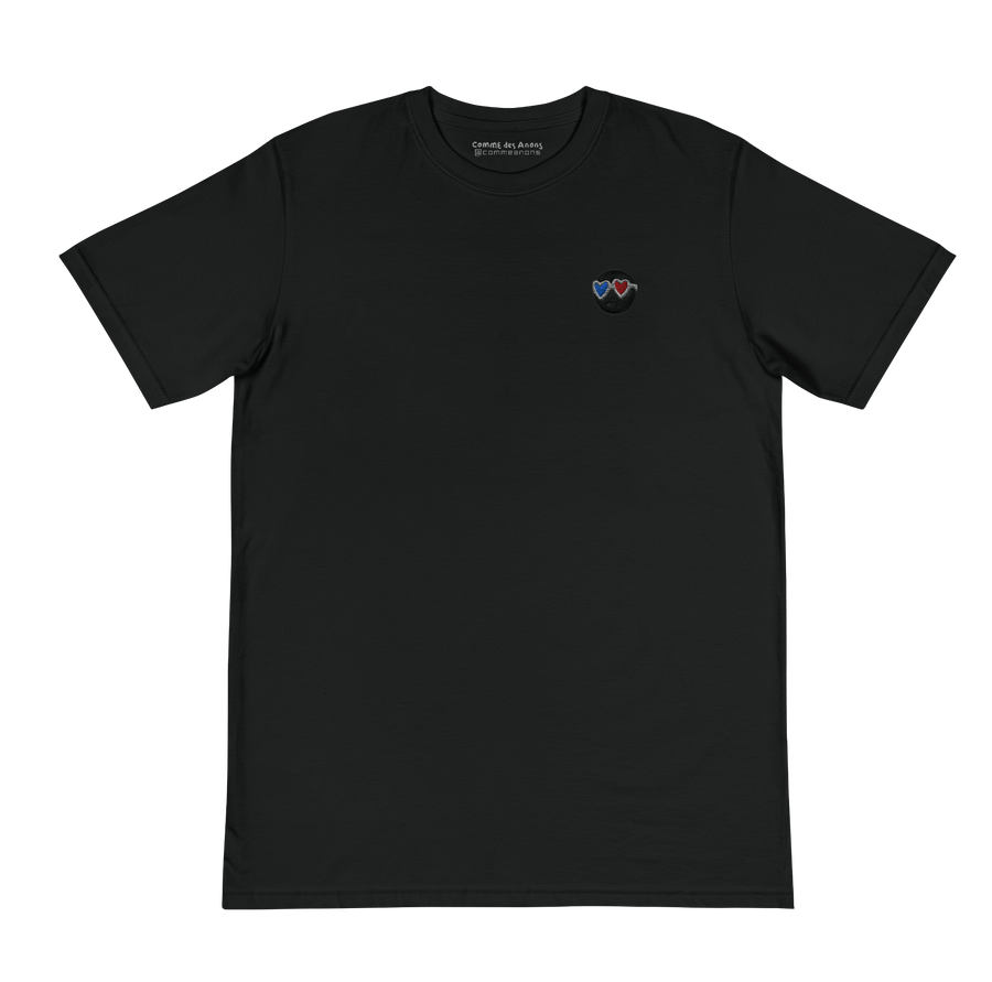 MINIMALIST 3D BLACK-ON-BLACK EMOJI TEE