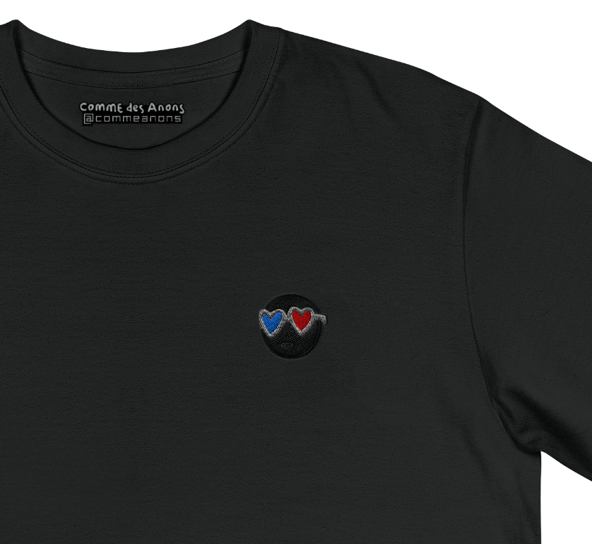 MINIMALIST 3D BLACK-ON-BLACK EMOJI TEE